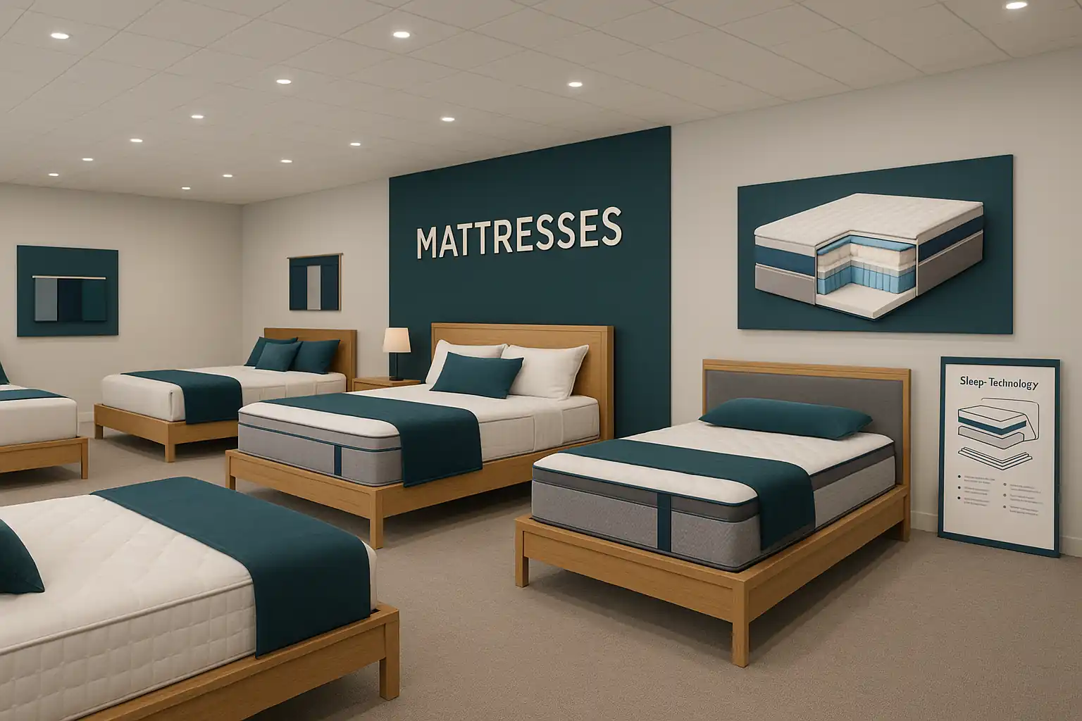 Variedad de colchones y sistemas de descanso de calidad