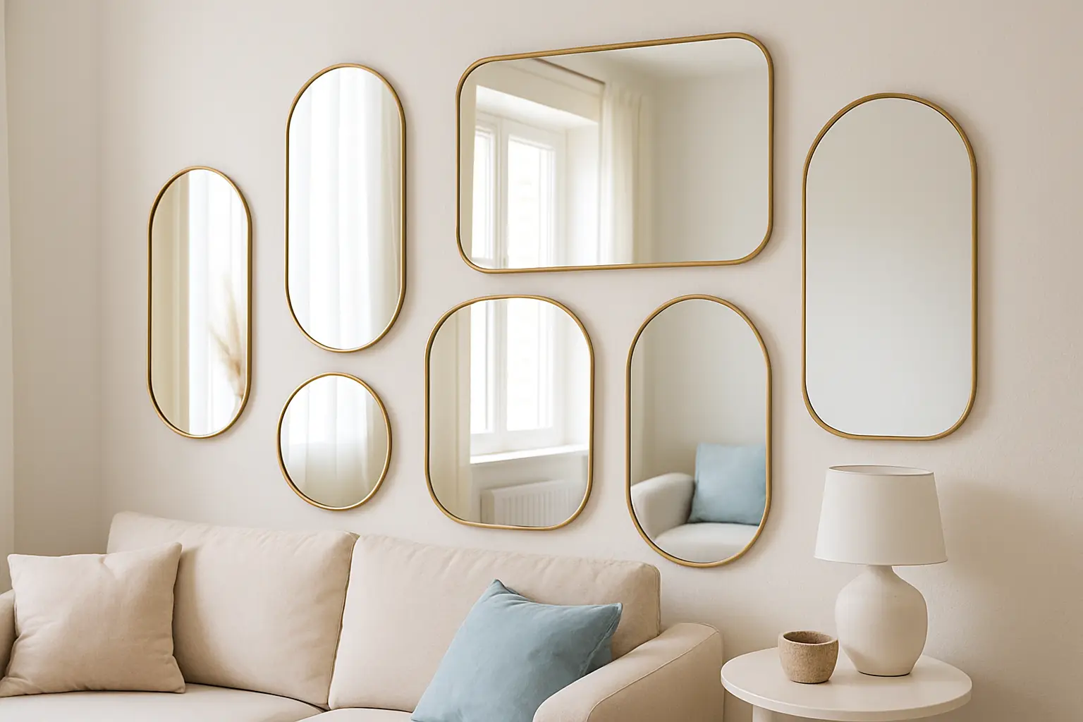 espejos para ampliar visualmente espacios pequeños en pisos Madrid